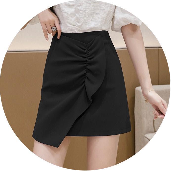 Chân váy dáng chữ A cách điệu vạt bèo