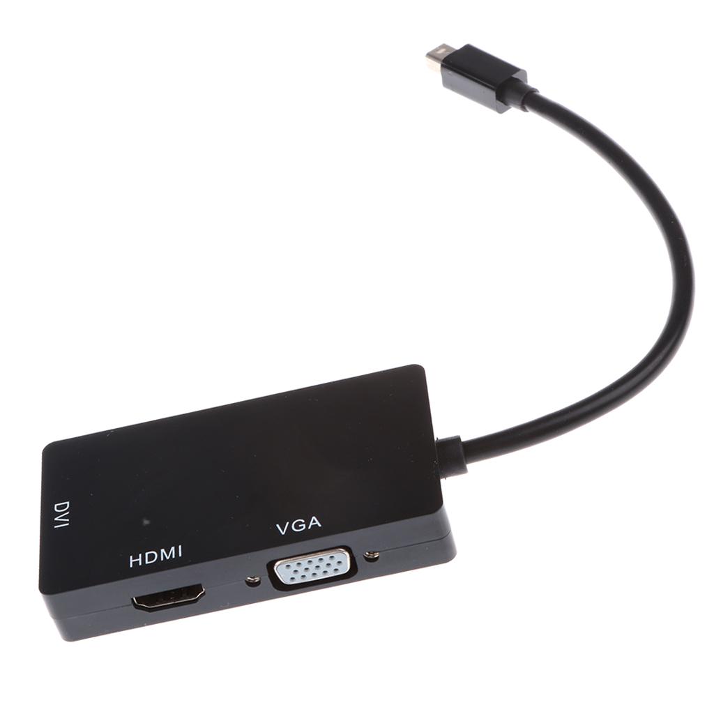 3 In1 Mini DP To DVI VGA HDMI TV Adapter Cable For Apple