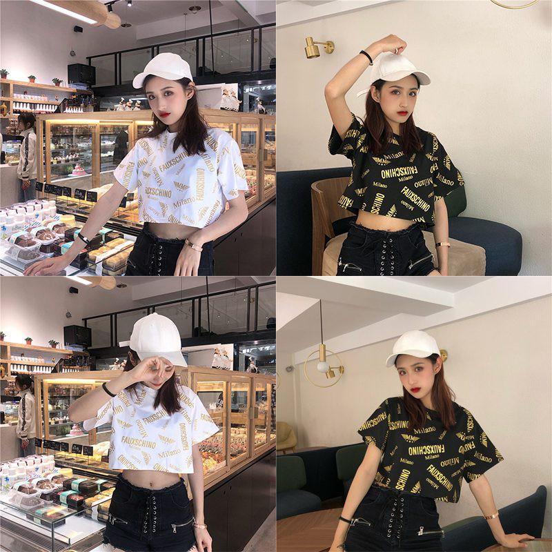 Áo thun nữ cổ tròn ngắn tay in chữ