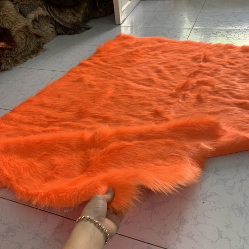 THẢM LÔNG DÀI MÀU CAM - CHỤP ẢNH - TRẢI SÀN