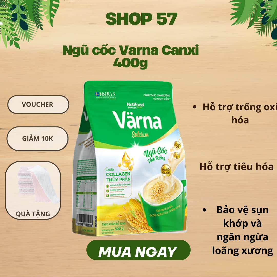 Ngũ cốc dinh dưỡng Varna Calcium 400g- Xương chắc cơ khỏe