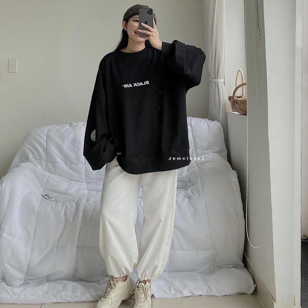 Quần Jogger Nữ Quần Thể Thao Phong Cách GOUS OFFICIAL Chất Nhung Gân Dây Rút Ống Thỏa Mái MEWA - 2721