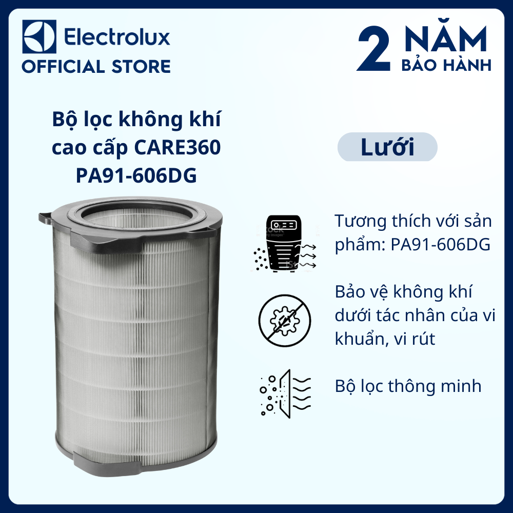 Bộ lọc không khí Electrolux cao cấp CARE360 PA91-606DG [Hàng chính hãng]