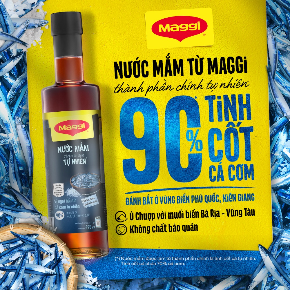 Nước mắm Maggi tự nhiên chai thủy tinh 490ml