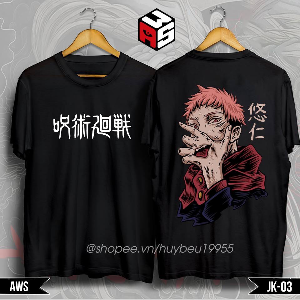 Áo thun Jujutsu Kaisen, áo phông unisex Gojo Satoru, Sakuna, Yuji, Megumi, Nobara cotton thoáng mát