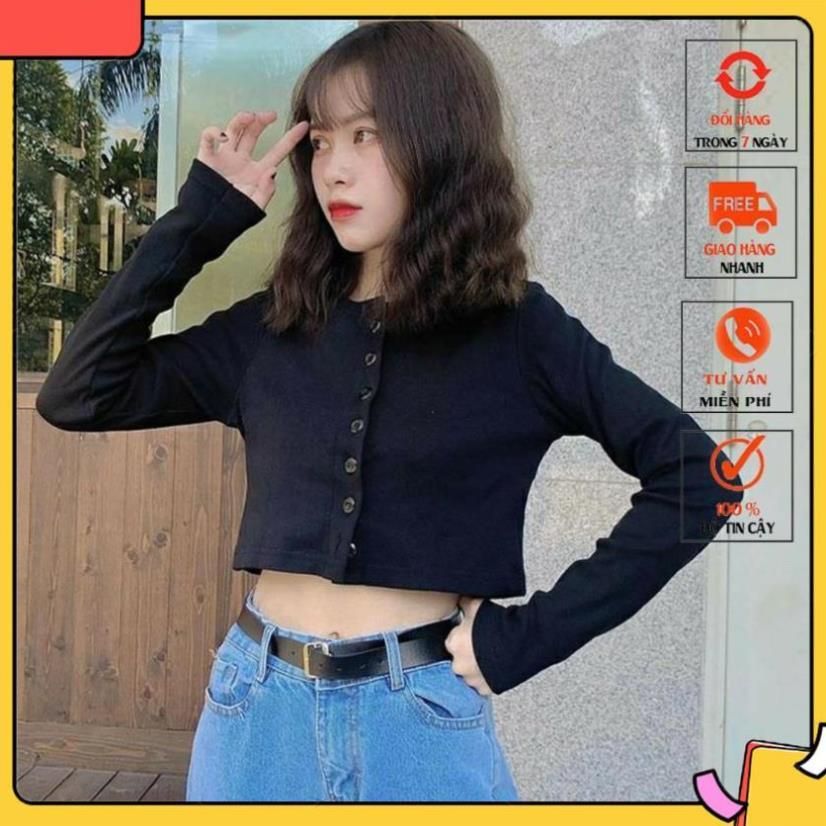 Áo Croptop Tay Dài MADELA phong cách Ulzzang có Tay Ngắn dáng ôm body, Croptop Nữ Tay D