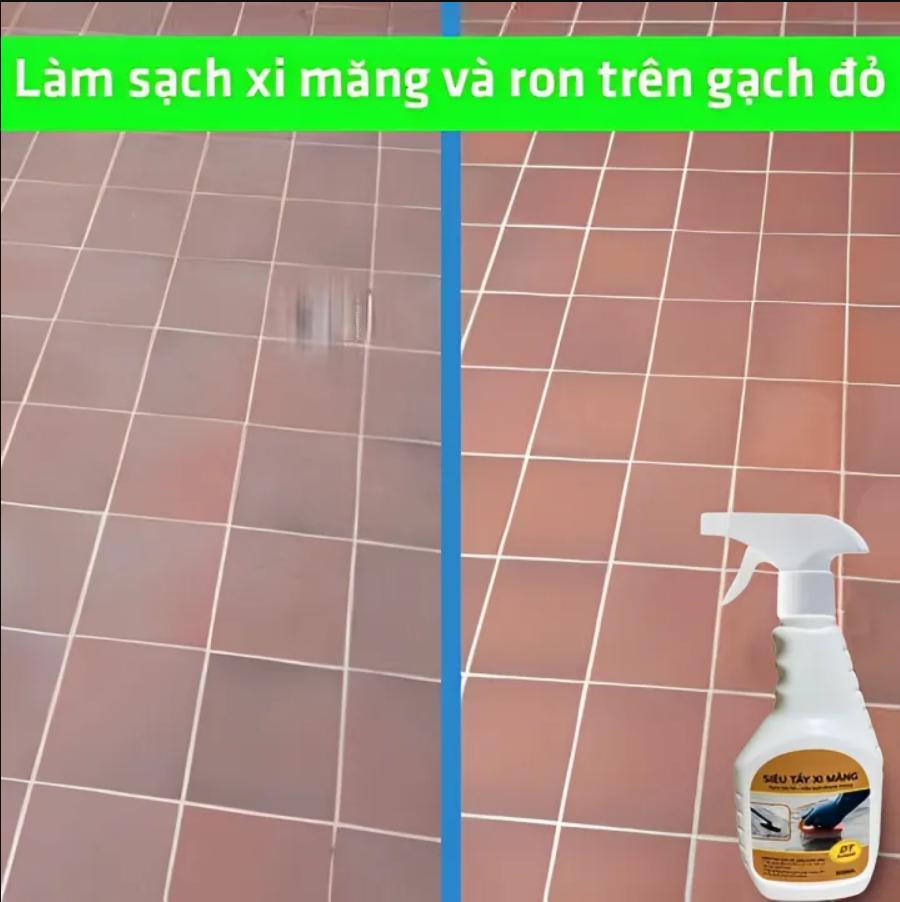 Bình Xịt Tẩy Xi Măng - Làm Sạch Mảng Bám Xi Măng Trên Ô Tô, Sàn Nhà, Tường, Không Hại Bề Mặt - Chất Tẩy Trắng Gạch - Tẩy Rong Rêu - Tẩy Xi Măng Loại Tẩy Gạch Chuyên Dụng Siêu Mạnh