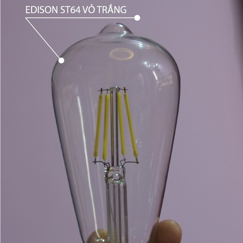 Combo 5 Bóng Đèn LED ST64 Giả Sợi Đốt Công Suất 4W Dùng Để Trang Trí Và Chiếu Sáng