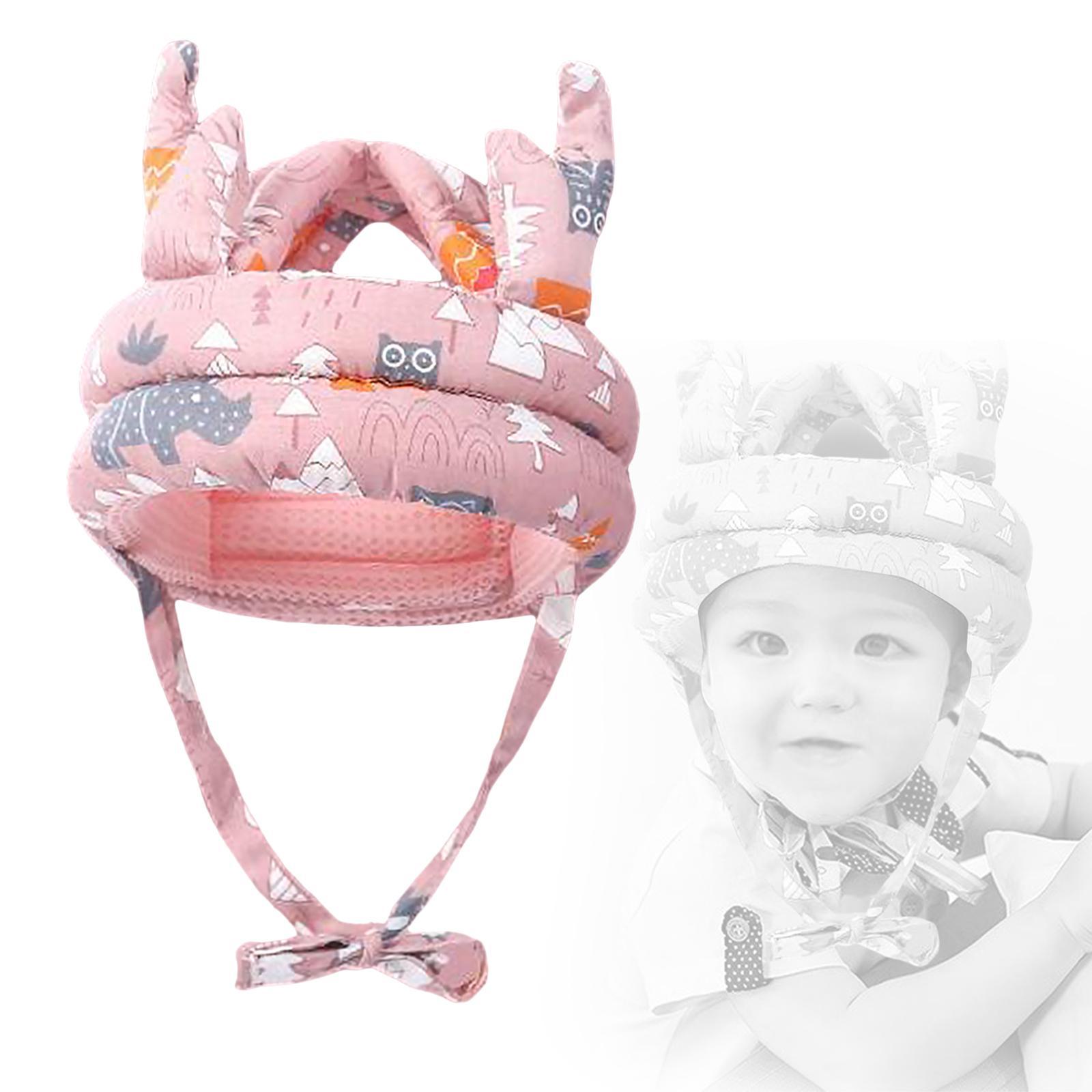 Infant Baby Toddler Hat Comfortable Head Protection Hat for Age 6-20Month pink