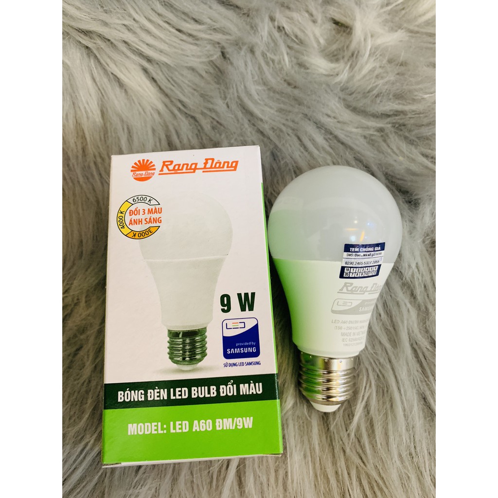 Bóng Đèn LED Bulb Đổi Màu 9W Rạng Đông Model: LED A60 ĐM/9W