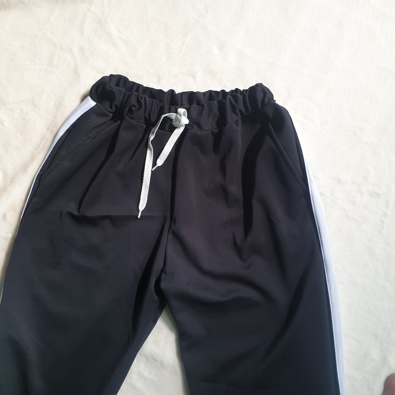 Quần Jogger Nam Nữ phong cách thể thao Hiphop phối vạch trắng phong cách Hàn Quốc, vải dày mịn Unisex aloha style