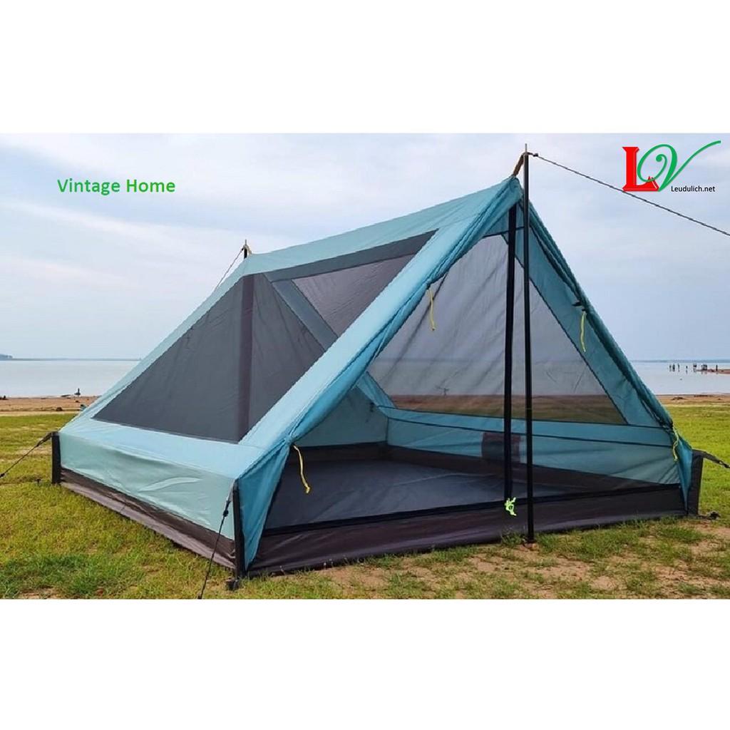Lều cắm trại 4 người (LỀU VINTAGE HOME 4 - 5P) Lều view cực thoáng, hàng chất lượng cao