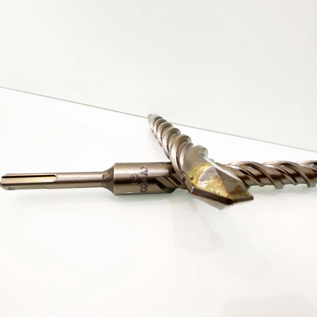 MŨI KHOAN BÊ TÔNG SDS ĐƯỜNG KÍNH PHI Ø25 DÀI 260MM XUYÊN TƯỜNG ĐẦU DẸT KYNKO MKBTXT-25260