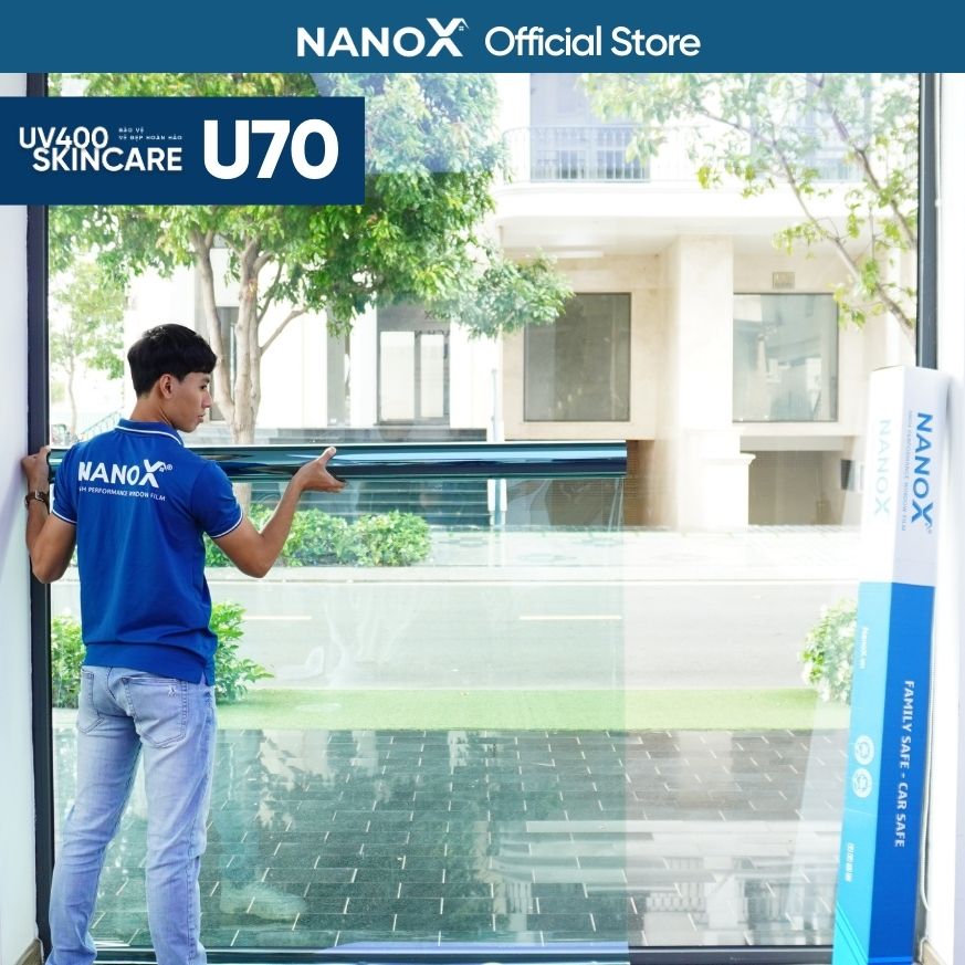 Phim cách nhiệt cao cấp NanoX U70 chống nắng &amp; chống tia UV chuyên sâu cho nhà kính