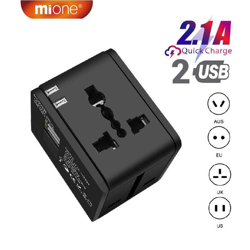 Cốc Sạc Hai Cổng USB 2.1A Đa Năng Tiện Dụng Khi Đi Du Lịch