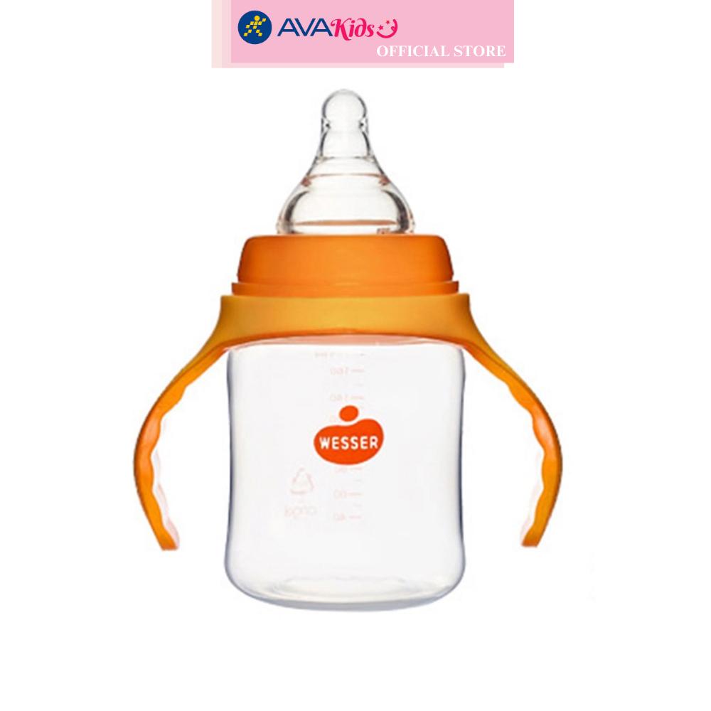 Bình sữa nhựa PP Wesser TBSPPW180 cổ rộng 180 ml (0 - 3 tháng)