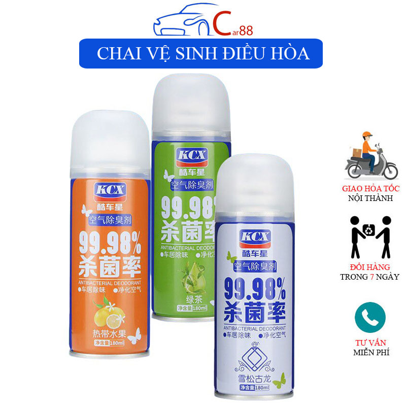 Chai Xịt Khử Mùi Khử Trùng Vệ Sinh Điều Hòa Ô Tô 180ml 73