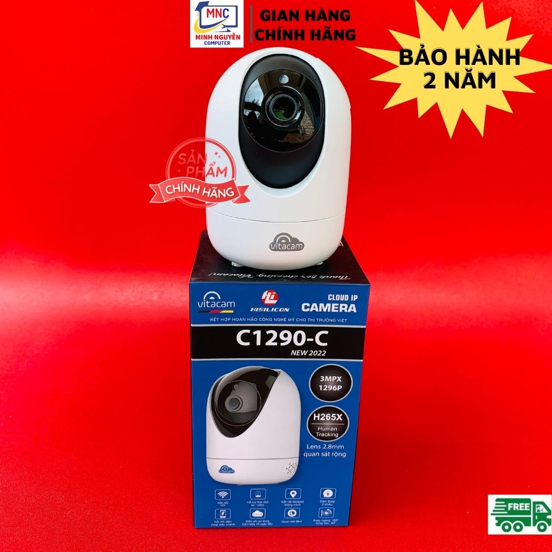 Camera Wifi Vitacam C1290-C - 3.0Mpx Full HD 1296P Chuẩn H265X - Hàng Chính Hãng