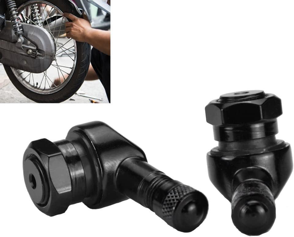 2 CÁI Nhôm Góc Van Lốp Xe Máy Góc Van 11.3mm 90 Độ Lốp Van Thân Adapter Mở Rộng Van Lốp Đa Năng cho Ô Tô, Xe Máy, Van -Đen