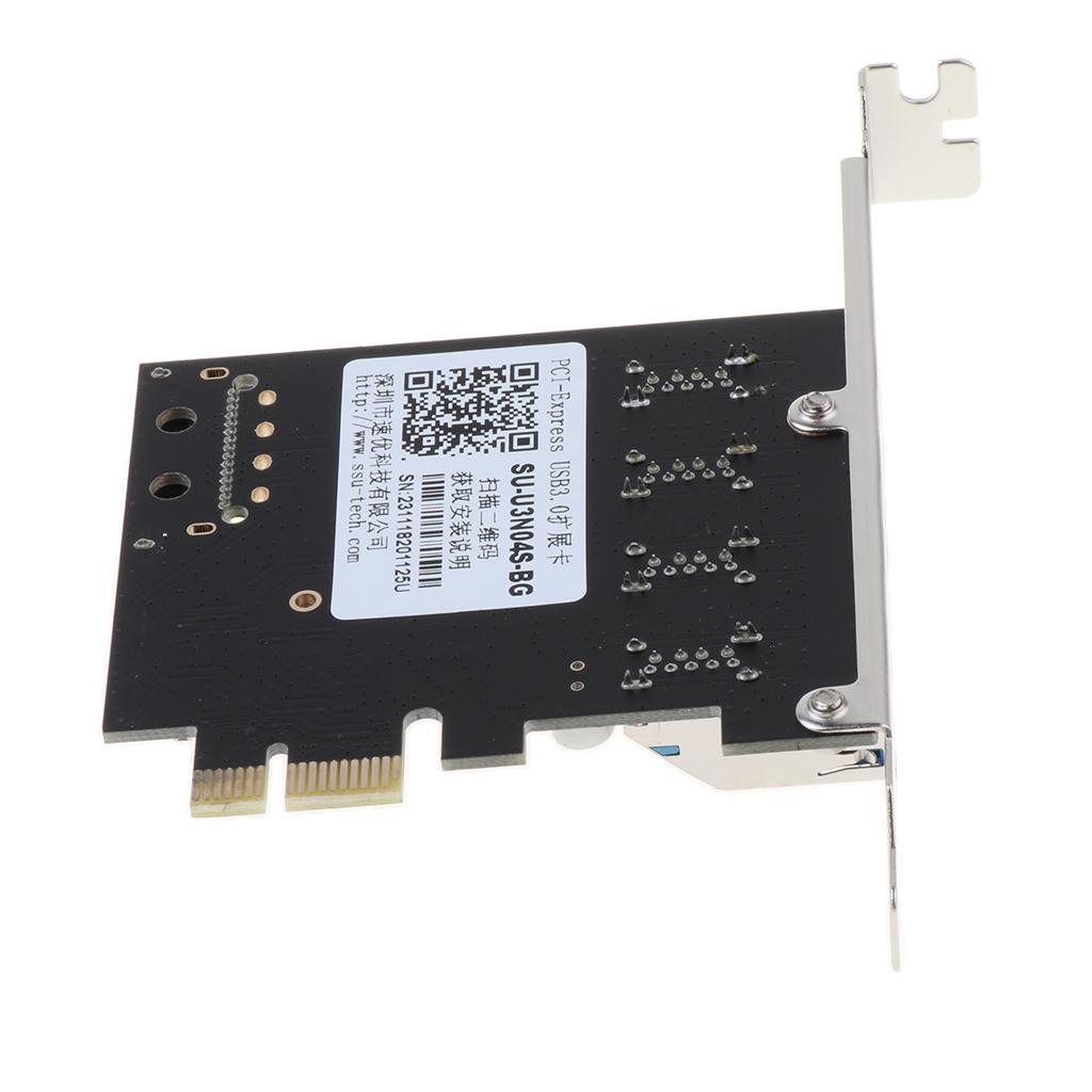 4 Port PCI-E to USB 3.0 HUB   Expansion Card 5Gbps for Desktop