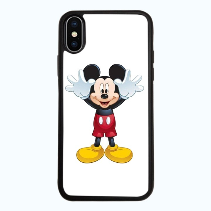 Ốp Lưng Kính Cường Lực Dành Cho Điện Thoại iPhone X Chuột Mickey Mẫu 2