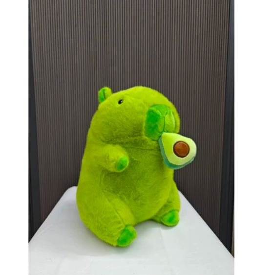 Thú nhồi bông capybara ăn bơ cute - Size từ 30cm đến 50cm - Quà tặng chuột lang nước xanh bơ êm mịn