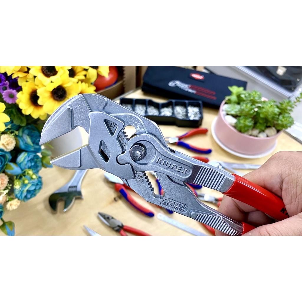 Kìm mỏ lết ngàm song song mạ Crom 5-16 inch cán đỏ, KNIPEX 86 03 250