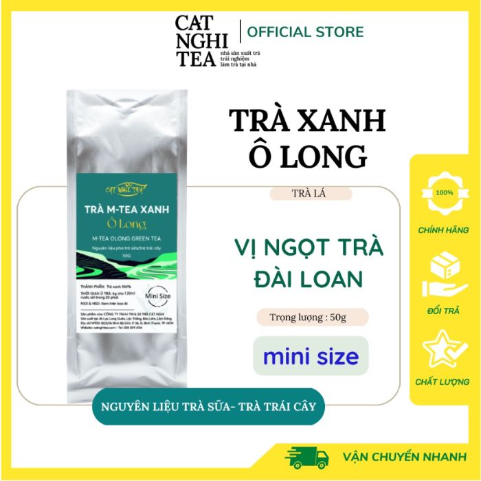 Trà Olong [GÓI DÙNG THỬ 50G] Trà xanh CAT NGHI TEA, Nguyên liệu chuẩn pha trà sữa và trà trái cây thơm ngon