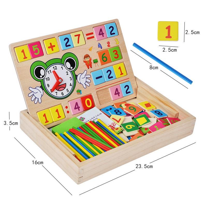Bảng gỗ học toán có que tính cho bé trai, bé gái nhiều chi tiết - BOBABO