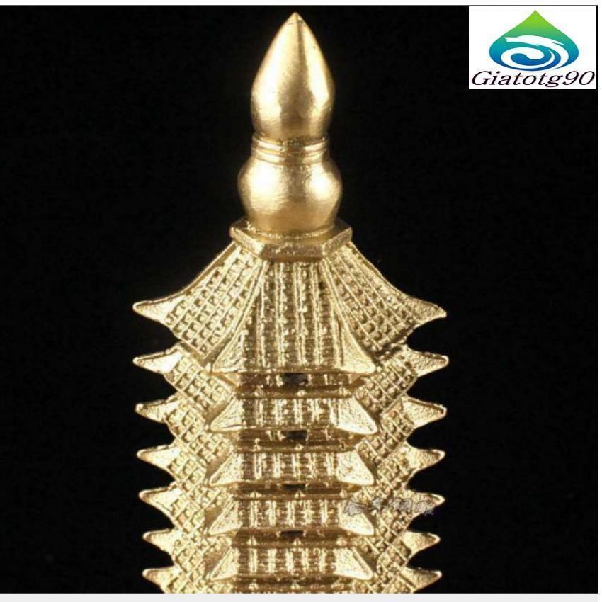 Tháp văn xương bằng đồng 11 tầng cao 27cm tặng 1 khăn lau đa năng 206572