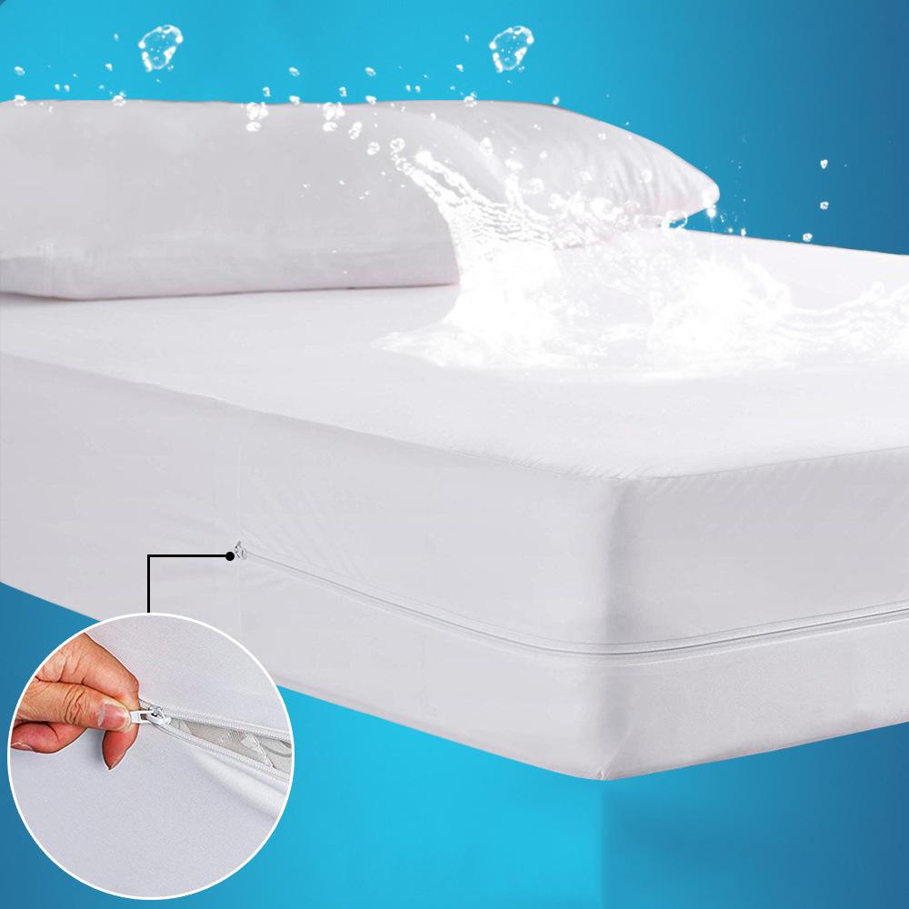 Dây Kéo 6 Mặt Chống Thấm Nước Bảo Vệ Nệm Có Dây Kéo Giường Trang Bị Tấm Trải Giường Tất Cả Các Vòng Bảo Vệ Đơn Đôi