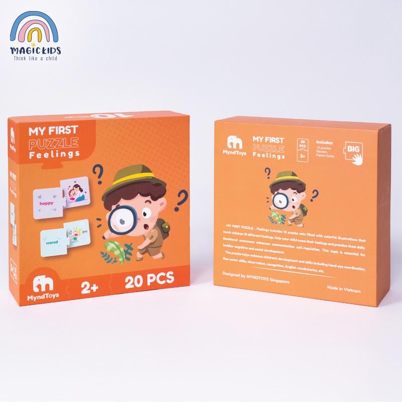 Xếp hình thông minh 20 miếng MyndToys My First Puzzle chủ đề cảm xúc Magickids giúp bé 2 3 4 5 tuổi học tiếng Anh