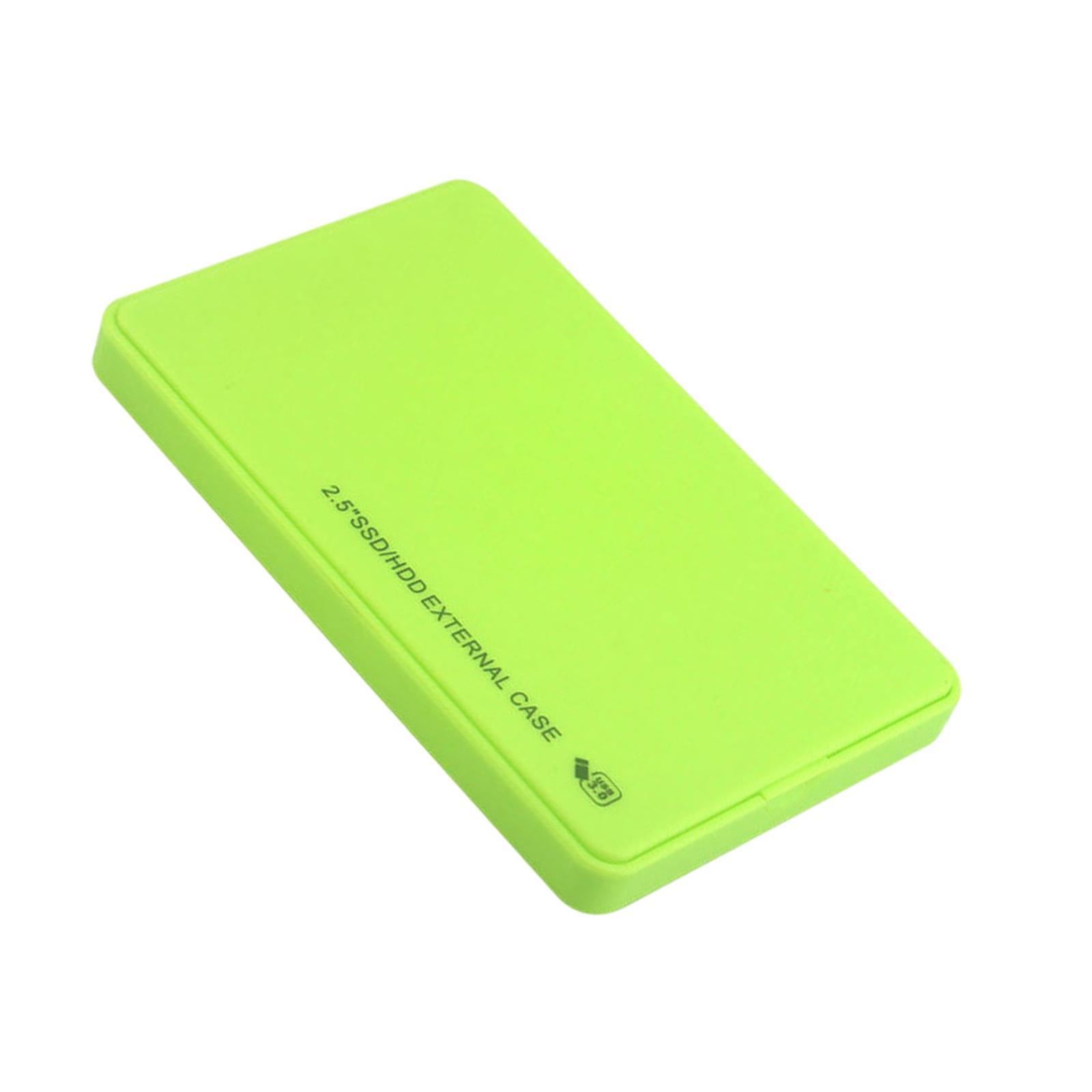 2.5in External HDD Enclosure Storage Case Box for PC Computer Green