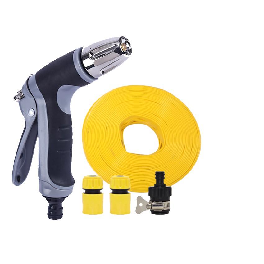 Bộ dây và vòi xịt rửa xe tưới cây tăng áp 15m  206817