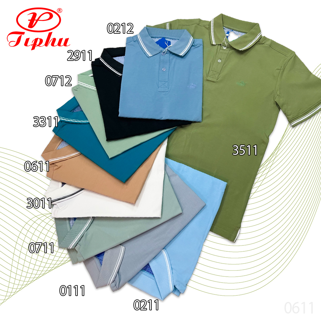 Áo thun polo nam cổ trụ nhiều màu, dáng trung niên căn bản rộng rãi, vải thun cotton co giãn thoáng mát, big size