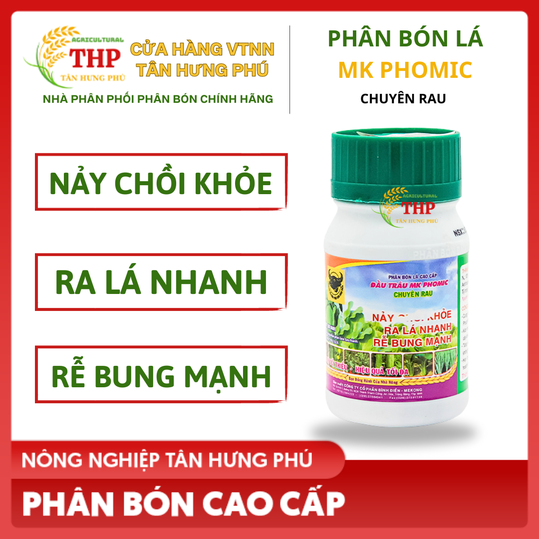 Phân bón lá cao cấp Đầu Trâu MK Phomic | Phân bón Chuyên Rau | Chai 100ml