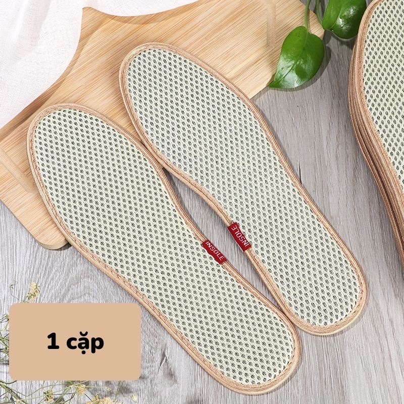 Lót giày cho nam và nữ khử mùi sợi tre , thơm tự nhiên , vải lưới đàn hồi thông hơi , thoáng khí khử mùi hôi hiệu quả  , giúp bảo vệ bàn chân , giữ chân sạch sẽ và khô ráo nhỏ gọn tiện lợi