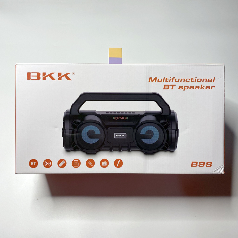 Loa karaoke xách tay BKK B98 tích hợp jack cắm micrao 6.5mm - kèm micro có dây HÀNG CHÍNH HÃNG