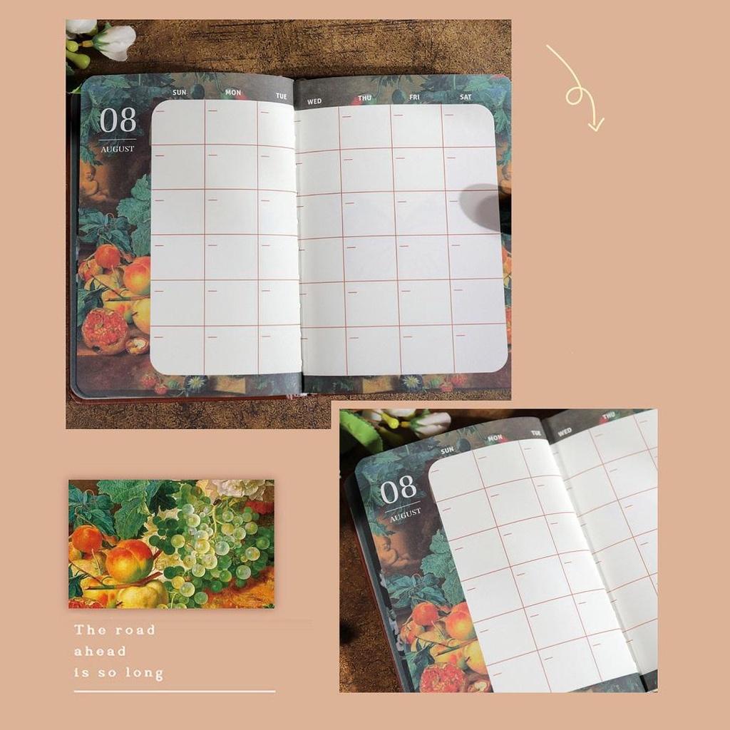 Sổ tay kế hoạch - sổ planner bìa cứng quai da cao cấp phong cách cổ điển vintage - thích hợp để ghi chép, lên kế hoạch