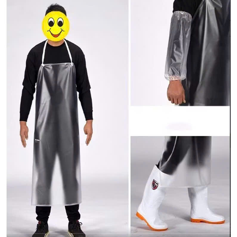 Tạp dề nhựa PVC trong suốt, tạp dề bảo hộ chống mài mòn, chống thấm nước, chống dầu