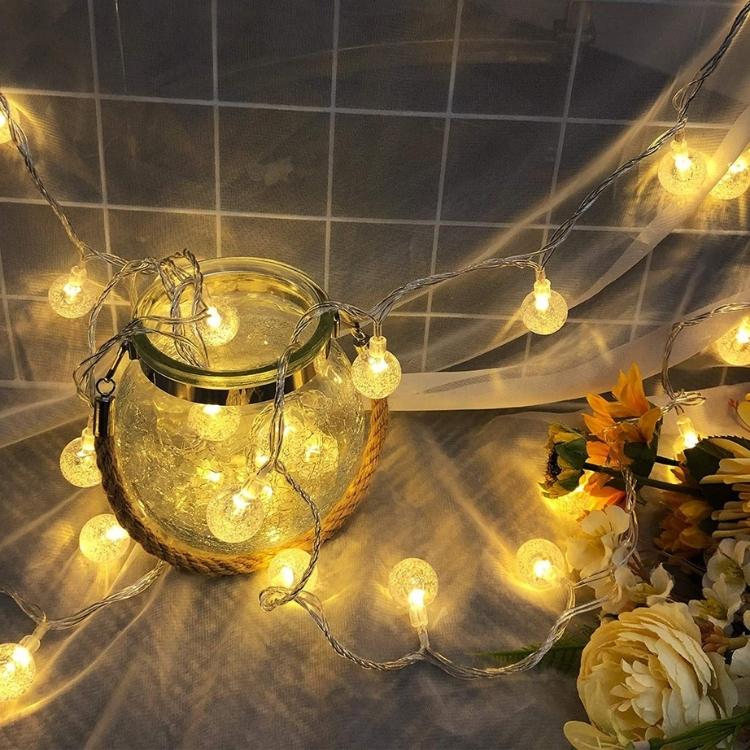 Dây đèn led trang trí hình bọt nước loại 50 bóng chiều dài 5m