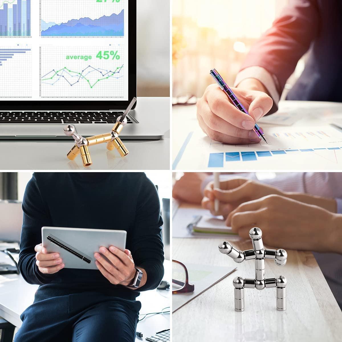 Bút kim loại từ tính giải nén, bút viết nam châm biến dạng đa chức năng