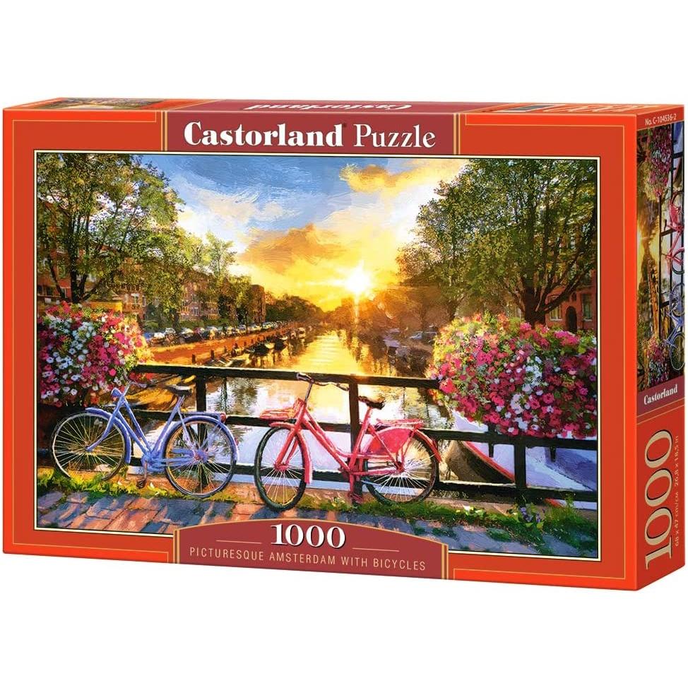 Xếp hình puzzle Picturesque Amsterdam with Bicycles 1000 mảnh Castroland C104536