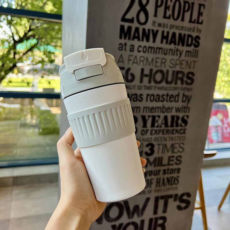 Đảm Bảo Chất Lượng Mới Đôi Uống Cốc Cách Nhiệt Inox 304 Thời Trang Hút Chân Không Đi Kèm Xe Di Động Cà Phê Có Ống Hút