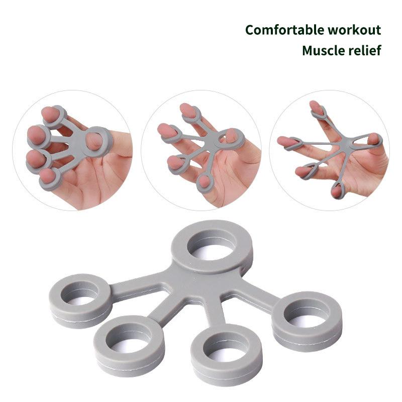 MỚI 1PCS Năm ngón tay silicone mở rộng tay huấn luyện ngón tay huấn luyện sức mạnh sức đề kháng sức khỏe Color: bag