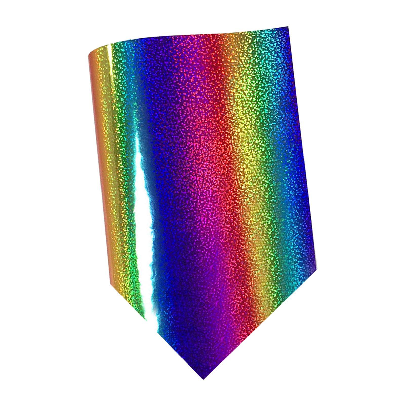 Rainbow Heat Transfer Vinyl 12" x 12" Htv Iron On for Bags Craft Decoration