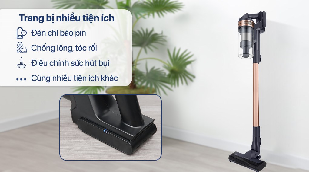 Máy hút bụi không dây Samsung VS15A60AGR7/SV - Hàng Chính Hãng