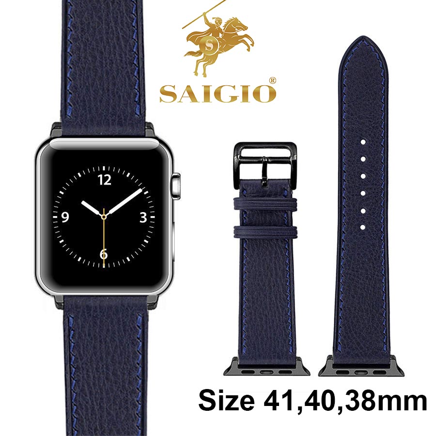 Dây Apple Watch 41mm 40mm 38mm, Chất Liệu Da Bò Cao Cấp, Dây Đeo Phong Cách Cổ Điển, Đơn Giản Và Tinh Tế, Tương Thích Các Phiên Bản Series 9/8/7/6/5/4/3/2/1/SE/SE2