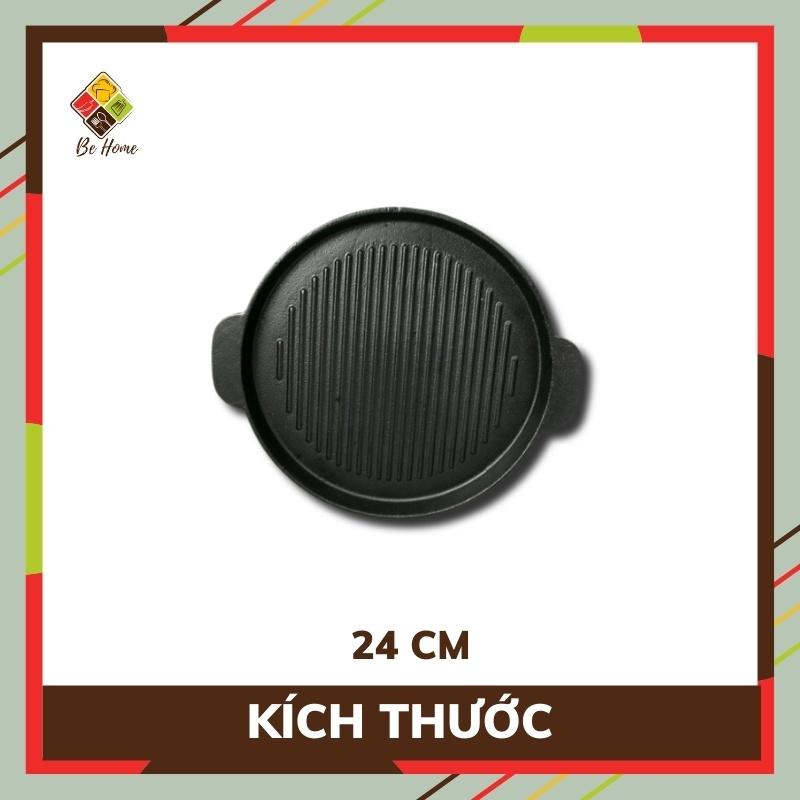 Chảo Gang Đen Trắng Chống Dính Chuyên Dụng Cho Đồ Nướng