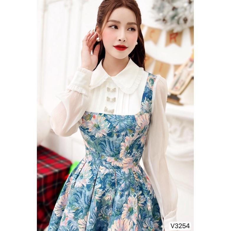 Đầm Thiết Kế Ely Dress Chất Liệu Nhung Lỳ Đính Tag Nơ Đá - Váy Ren Thiết Kế Thanh Lịch, Trẻ Trung